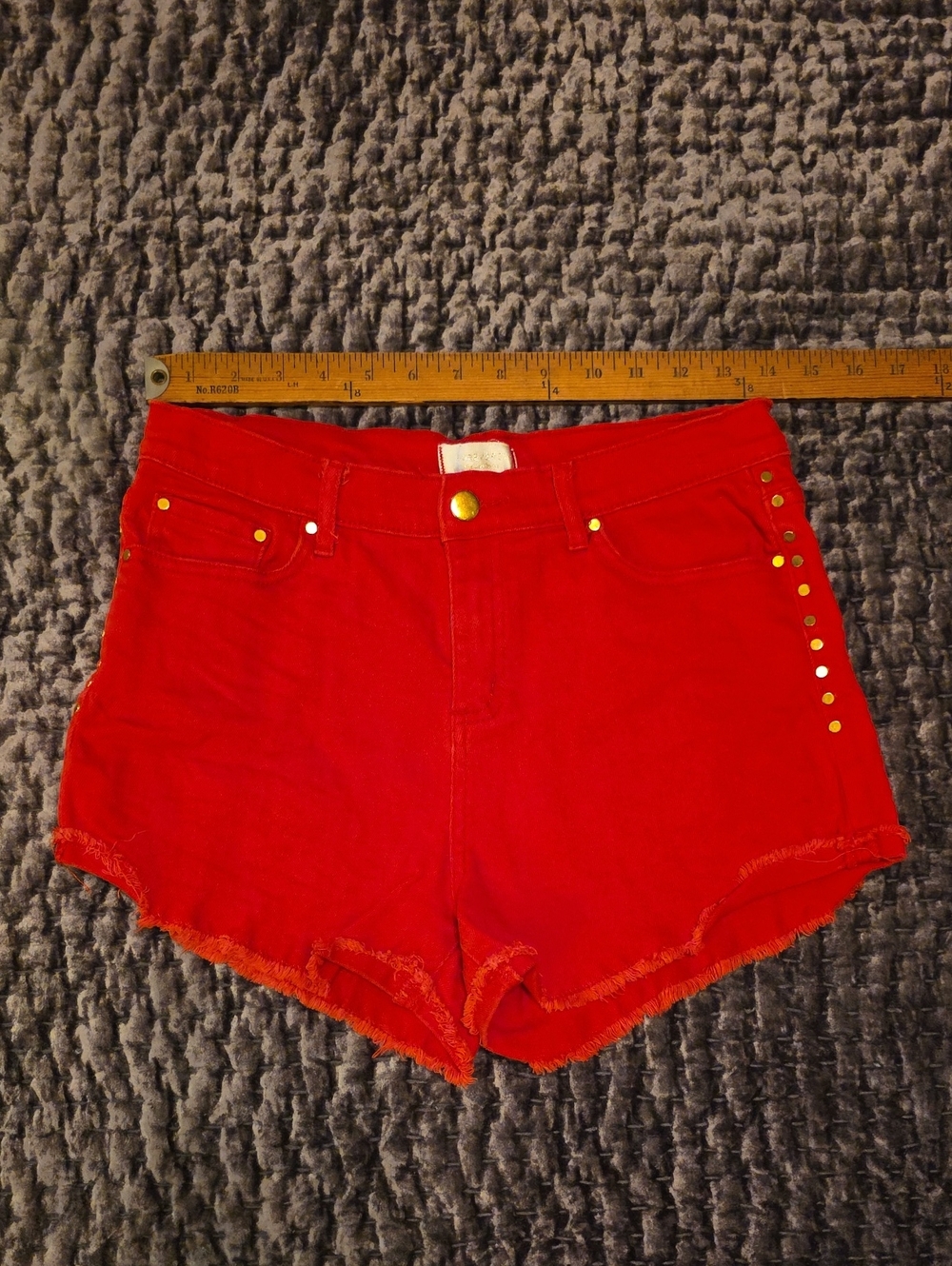 Forever 21 Red Shorts, Gold Accents, Size 28
